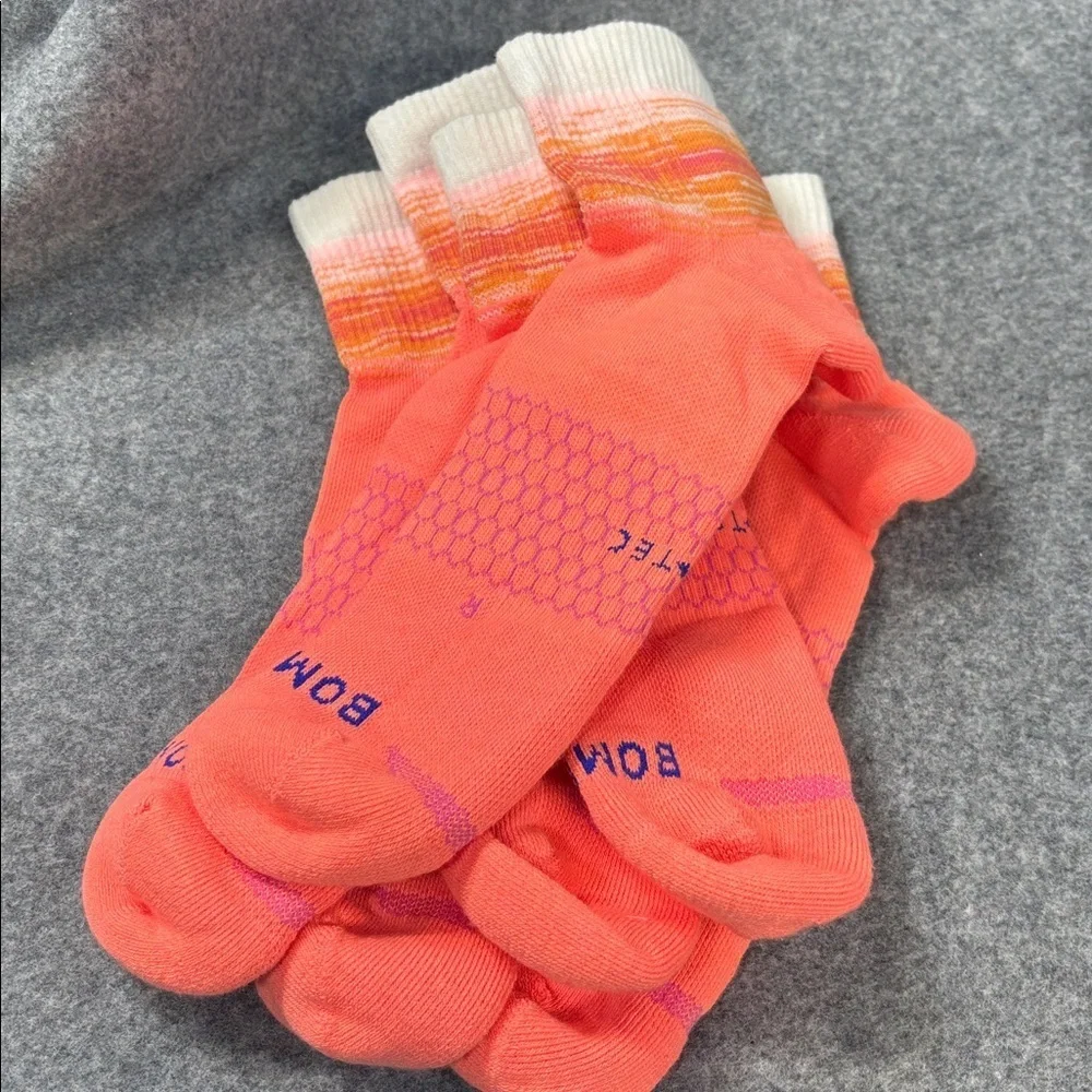 Bombas Hex Tec honeycomb Orange purple white Socks bundle of 3 Xl